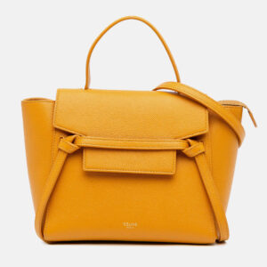 Celine Yellow Nano Grained Calfskin Belt Bag