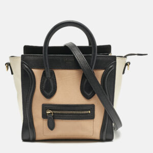 celine multicolor leather nano luggage tote