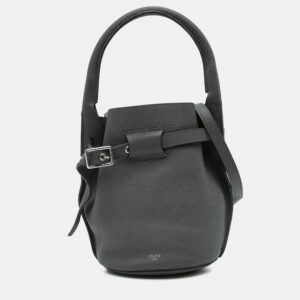 Celine Grey Nano Leather Big Bucket Bag