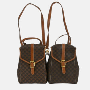 Celine Brown Macadam Twin Backpack