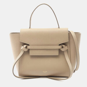 Celine Beige Nano Grained Calfskin Belt Bag