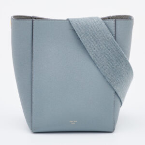 Celine Grey Leather Small Sangle Bucket Bag