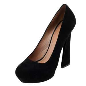 Celine Black Suede Platform Pumps Size 38