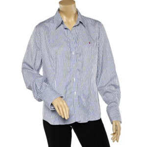 CH Carolina Herrera Blue Striped Cotton Button Front Shirt XL