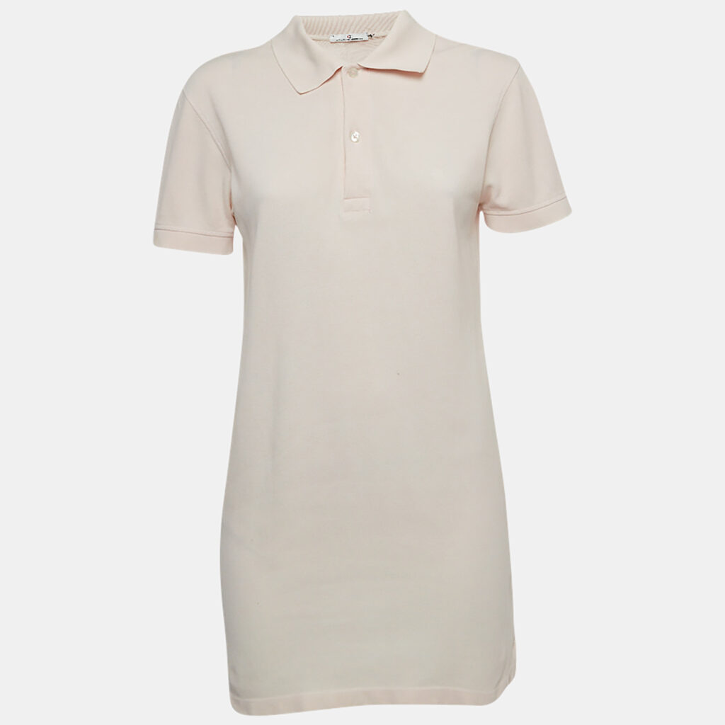 luxury-women-ch-carolina-herrera-used-clothes-p912200-003 CH Carolina Herrera Light Pink Cotton Mini Polo Dress S
