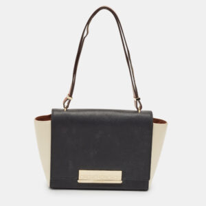 CH Carolina Herrera Tricolor Leather Casati Shoulder Bag