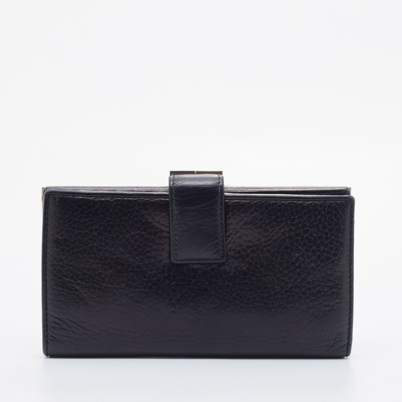 luxury-women-ch-carolina-herrera-used-handbags-p679535-1659081745-007-1 CH Carolina Herrera Black Leather French Continental Wallet