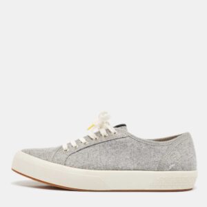 CH Carolina Herrera Grey Fabric Low Top Sneakers Size 39