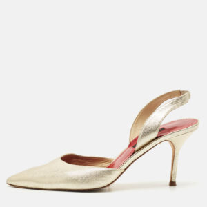 Saint Laurent Light Pink Leather Tribute Ankle Strap Sandals Size 37.5