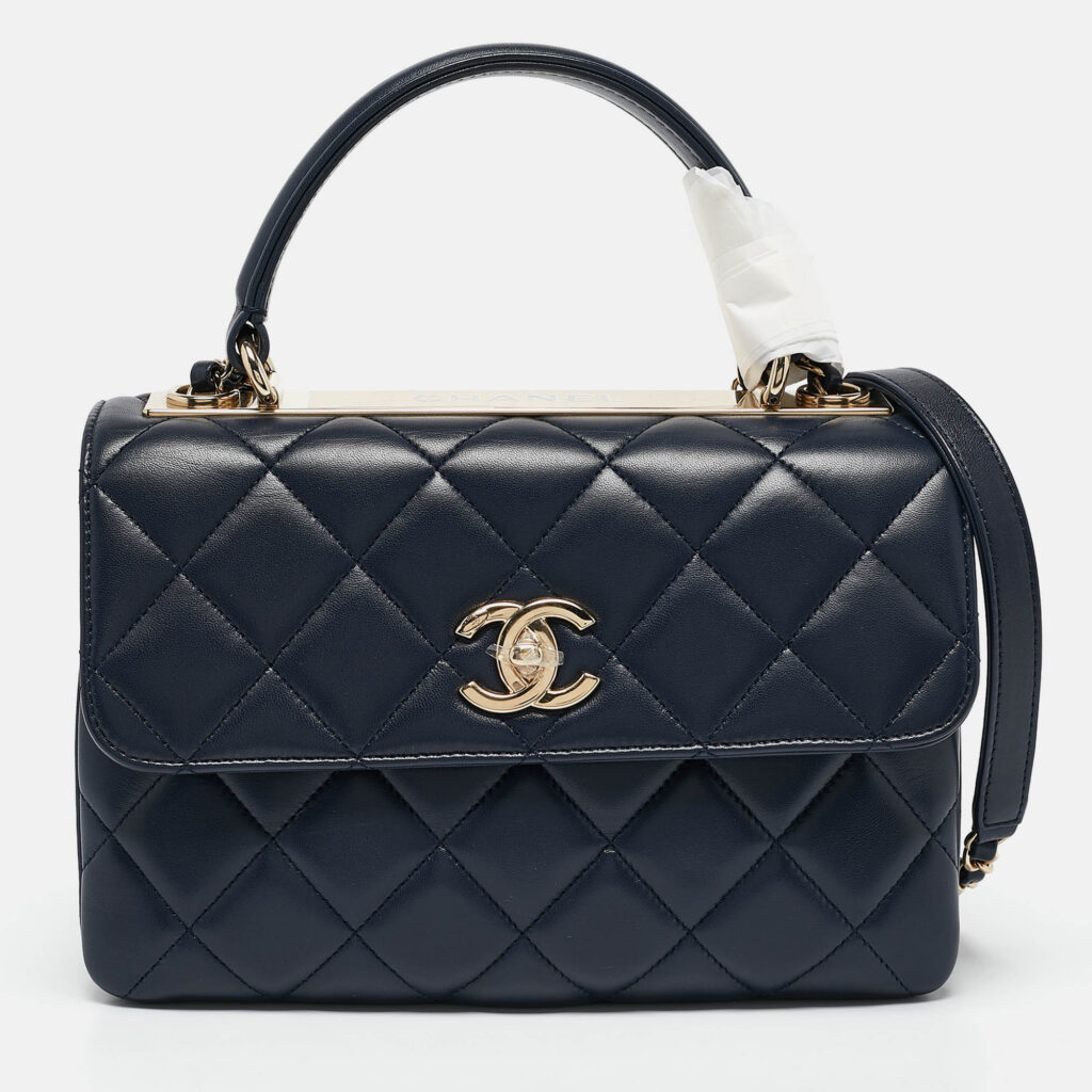 luxury-women-chanel-new-handbags-p1107183-017 Chanel Navy Blue Quilted Leather Small Trendy CC Top Handle Bag