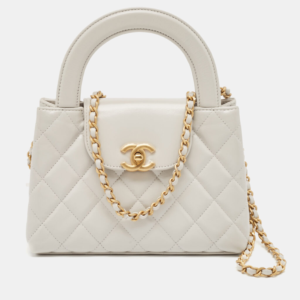 luxury-women-chanel-new-handbags-p1108942-012 Chanel Light Grey Quilted Leather Mini Kelly Bag
