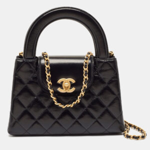 Chanel Black Quilted Leather Mini Kelly Bag