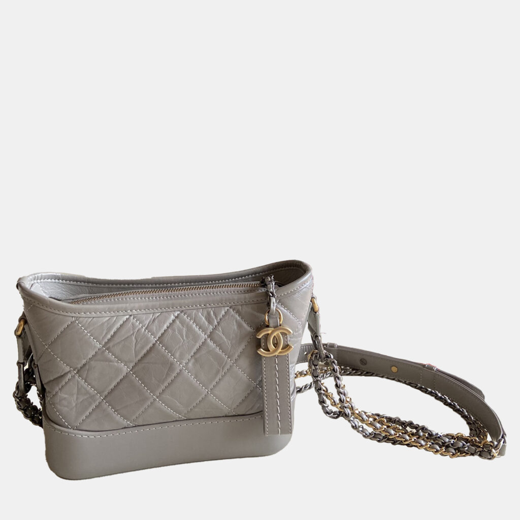 luxury-women-chanel-new-handbags-p1131861-001 Chanel Grey Quilted Calfskin Small Gabrielle Hobo Bag