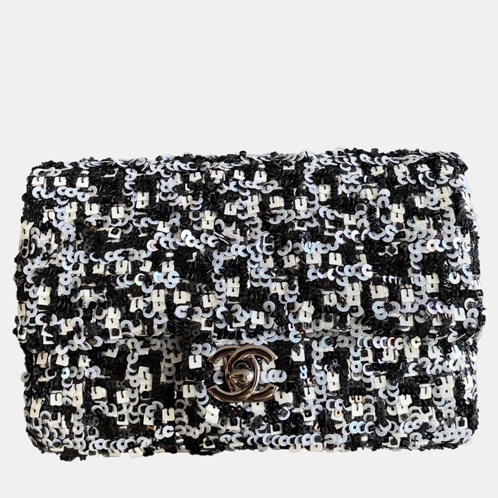 luxury-women-chanel-new-handbags-p1131870-001 Chanel Black Sequins Rectangular Mini Flap Bag