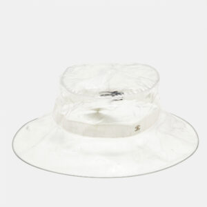 Chanel Transparent Rain Boater Hat L