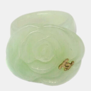 Chanel Ring Light Green Acrylic Size 53