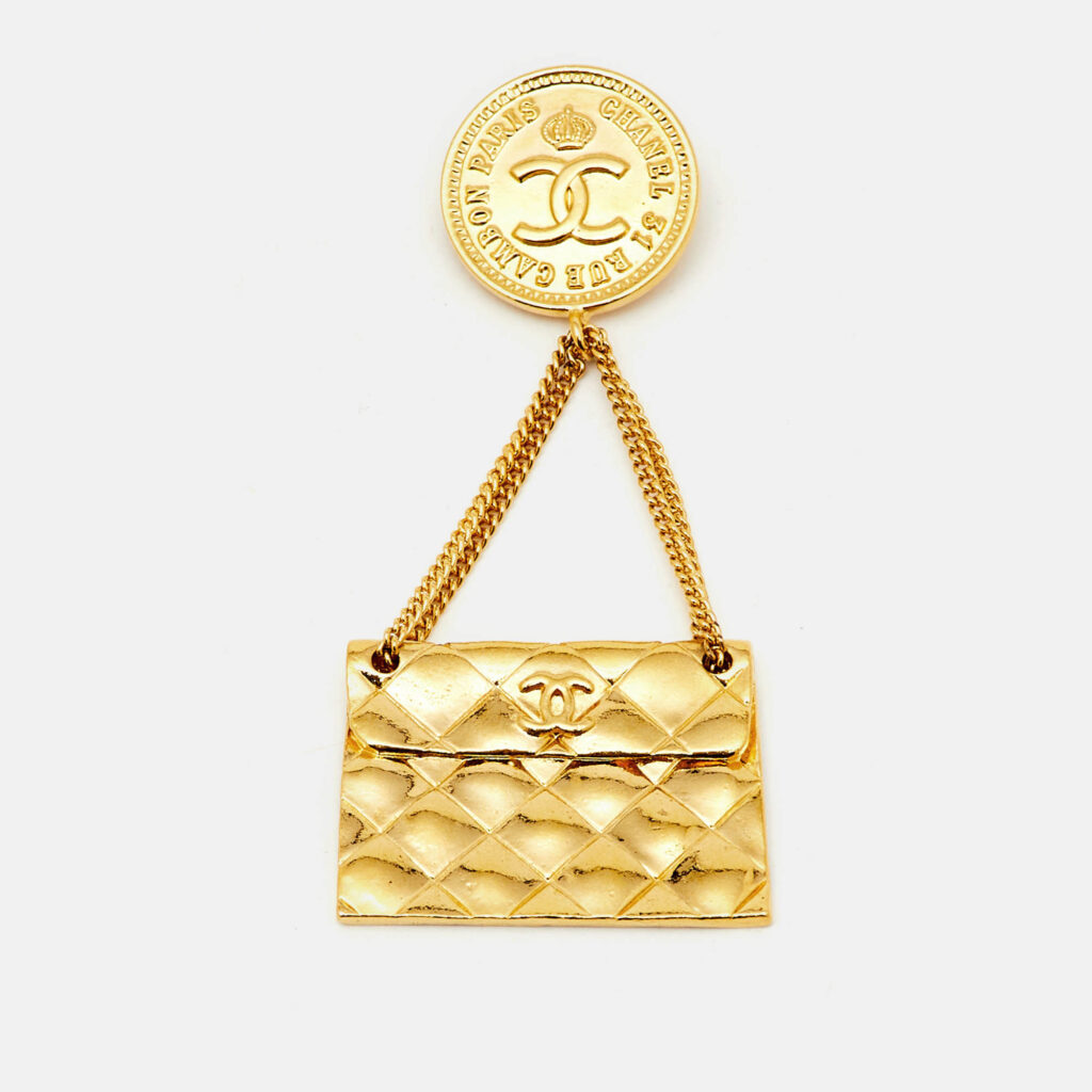 luxury-women-chanel-used-accessories-p1166859-004 Chanel Hanging Flap Bag Motif Gold Tone Pin Brooch