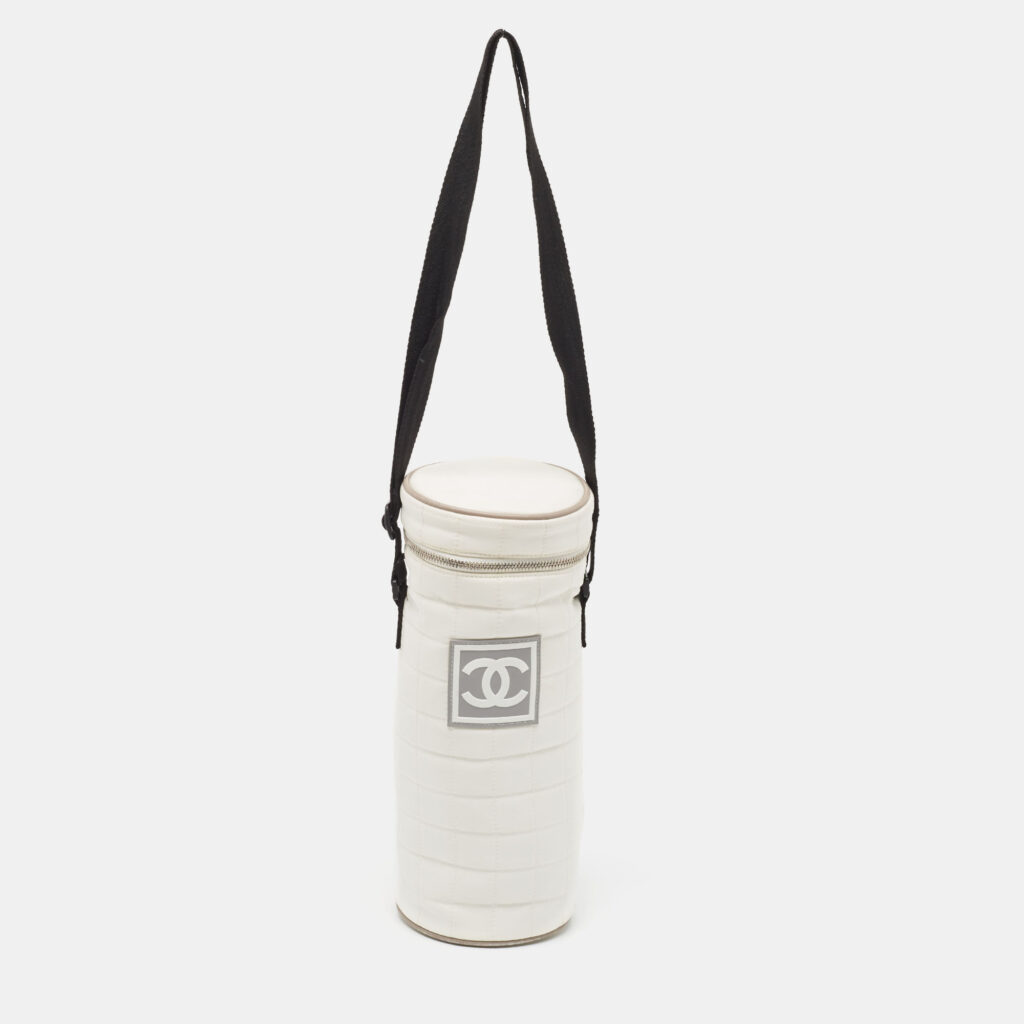 luxury-women-chanel-used-accessories-p919629-016 Chanel White Quilted Nylon Sport Line Bottle Holder