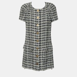 Chanel Tweed Button Up Dress M
