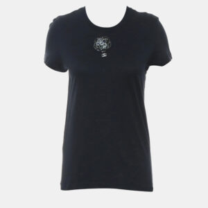 Chanel Dark Blue Cotton Embellished T-Shirt FR Women 38