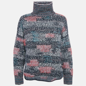 Chanel Multicolor Wool Blend Turtle Neck Jumper M
