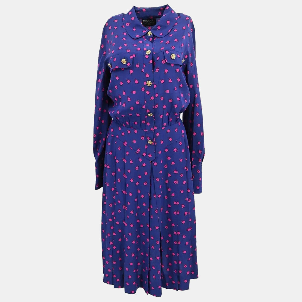 luxury-women-chanel-used-clothes-p1105857-001 Chanel Navy Blue Dress Women Size 40