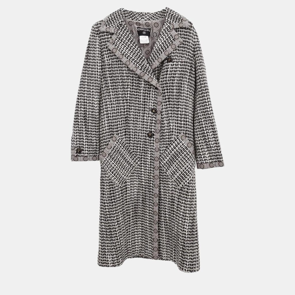 luxury-women-chanel-used-clothes-p1112294-002 Chanel Brown Rayon Coat Women Size 36