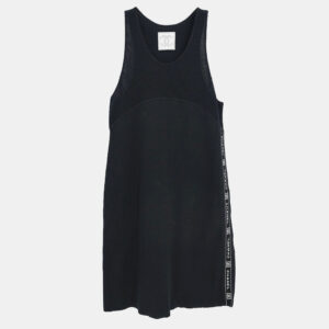 Chanel Black Cotton Sport Line Sleeveless Dress Women Size 38