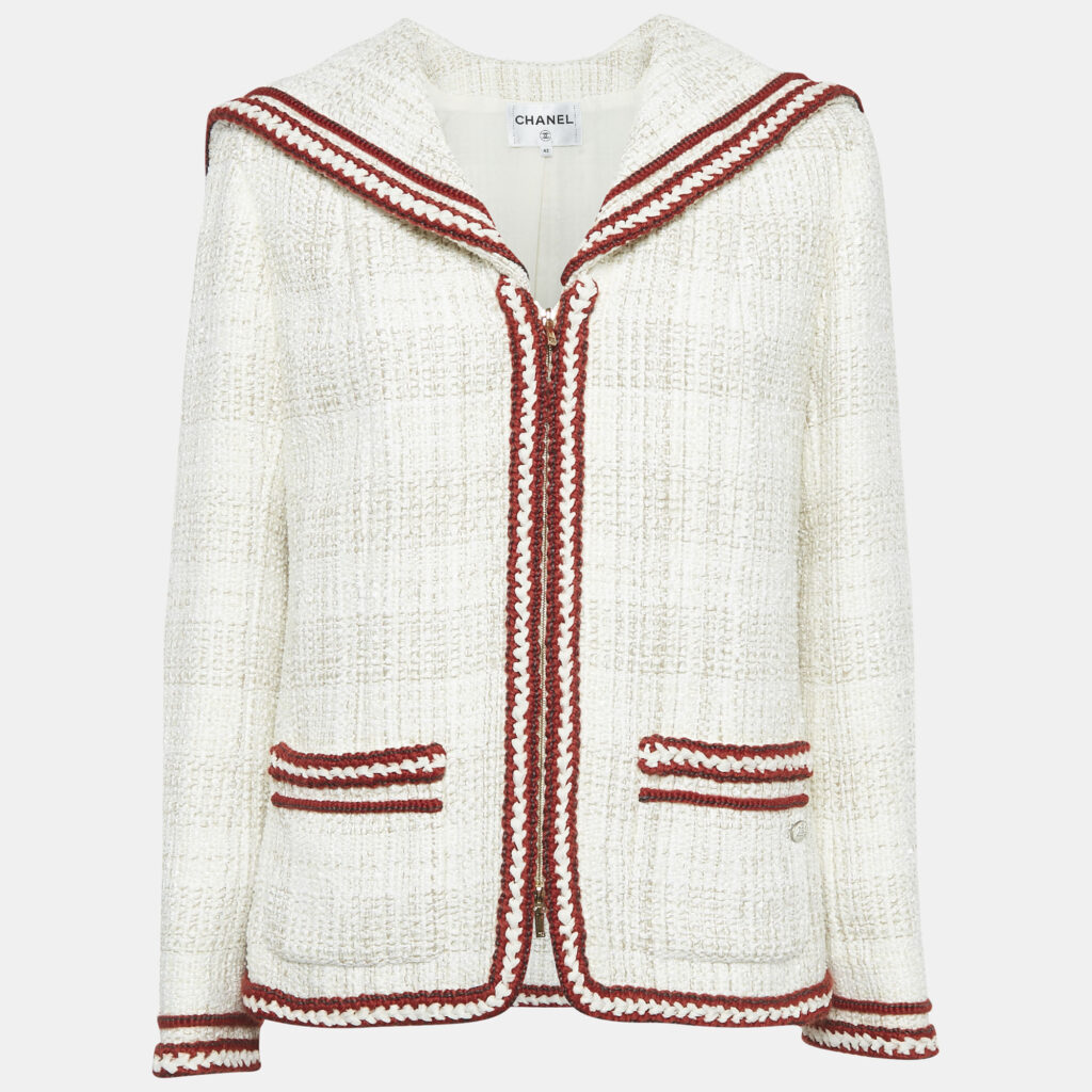 luxury-women-chanel-used-clothes-p1147872-002 Chanel White Fantasy Tweed Jacket M