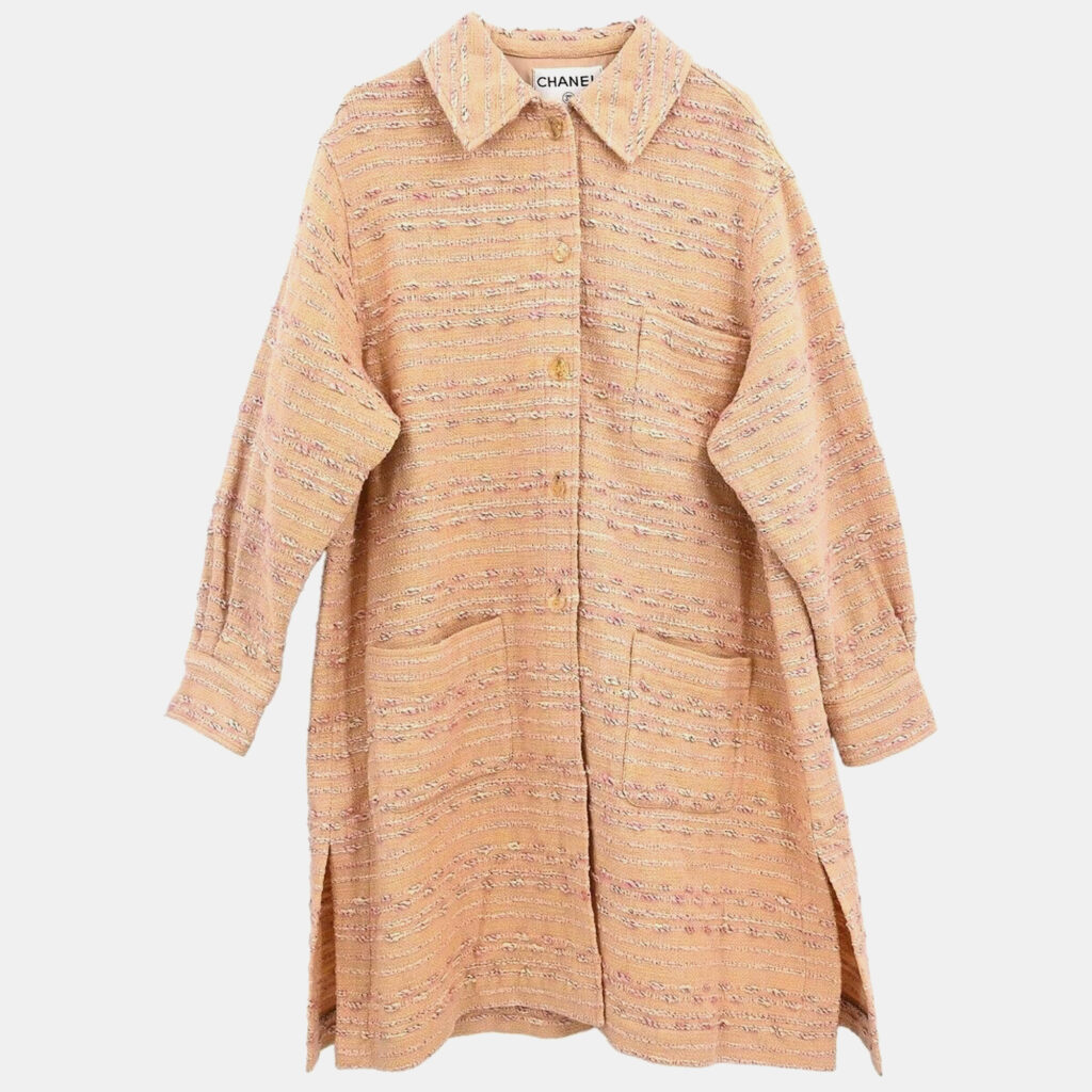 luxury-women-chanel-used-clothes-p1155511-002 Chanel Single Breasted Jacket Pink Size 38
