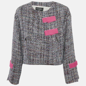 Chanel Multicolor Tweed Velcro Closure Jacket M