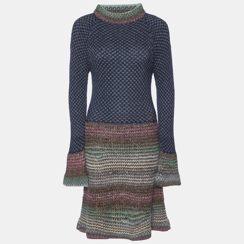 luxury-women-chanel-used-clothes-p983613-1716442521-005 Chanel Multicolor Lurex Wool Knit Byzance Midi Dress L