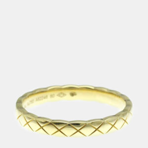 Chanel 18K Yellow Gold Coco Crush Band Ring EU 60
