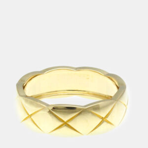 Chanel 18K Yellow Gold Coco Crush Band Ring EU 58