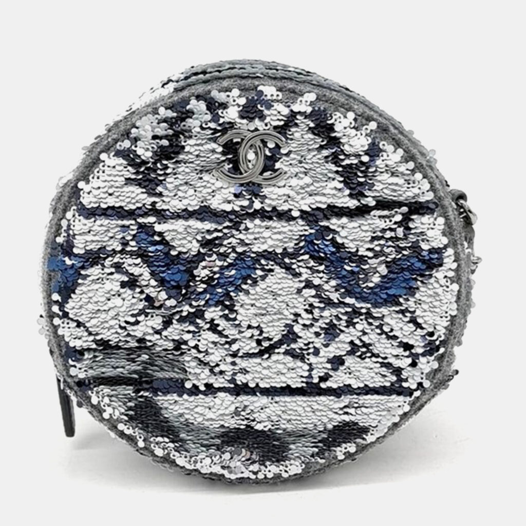 luxury-women-chanel-used-handbags-p1008029-002 Chanel Multicolor Sequin round mini cross bag