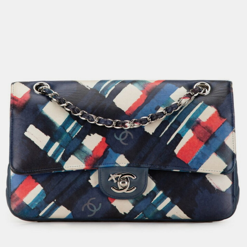 luxury-women-chanel-used-handbags-p1031889-008 Chanel Multicolor Leather Airline Double Flap Shoulder Bag