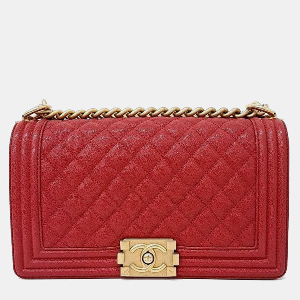 luxury-women-chanel-used-handbags-p1044168-001 Chanel Caviar Medium Boy Bag
