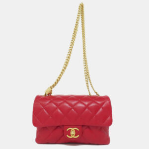 Chanel Lambskin Chain Shoulder Matelasse Bag