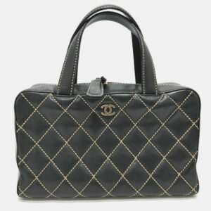 Chanel Black Cc Mark Vintage Hand Bag