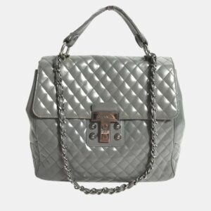 Gucci Brown Leather Jumbo GG Canvas Dionysus Chain Shoulder Bag