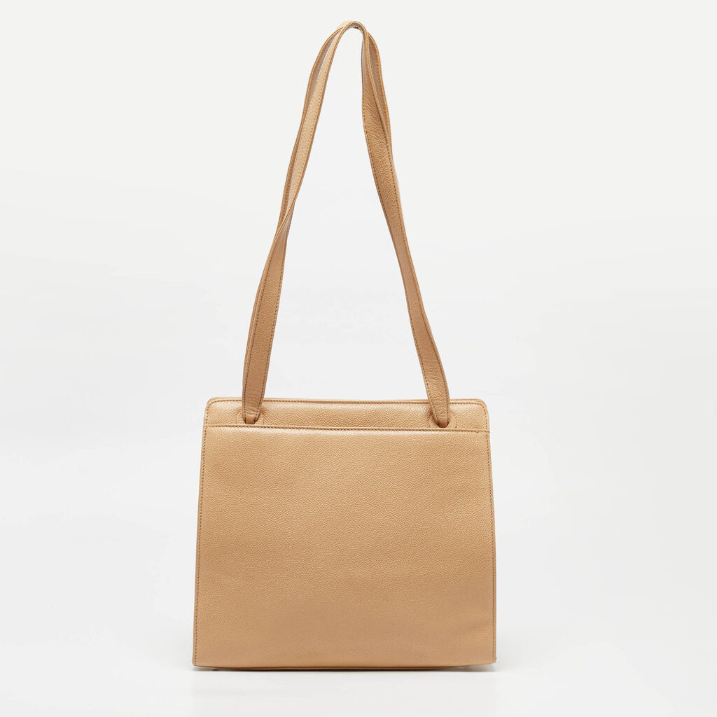 luxury-women-chanel-used-handbags-p1083069-002 Chanel Beige Caviar Leather Vintage Tote