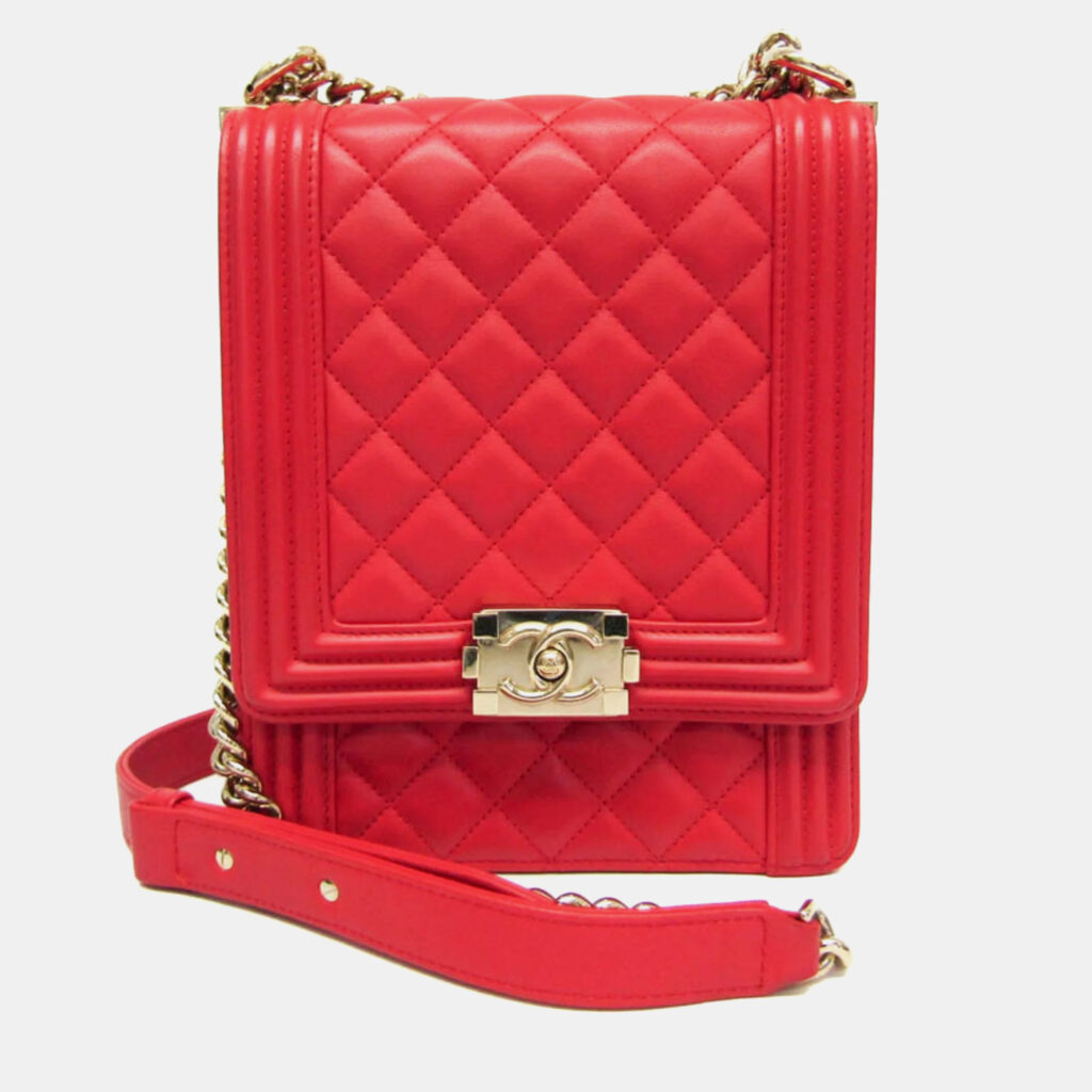 luxury-women-chanel-used-handbags-p1084624-003 Chanel Red Boy Chanel Leather Shoulder Bag