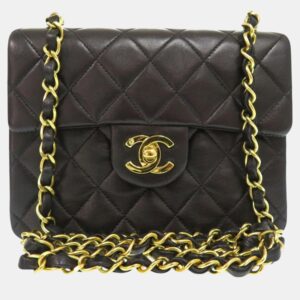Chanel Matelasse Lambskin Leather Black Shoulder Bag