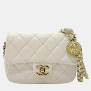 Chanel Navy Multicolor Boa Matelasse Mixed Fiber Shoulder Bag