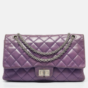 Chanel Purple Quilted Leather Classic 227 Reissue 2.55 Flap Bag