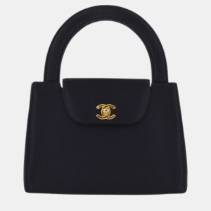 Chanel Black Satin Handbag