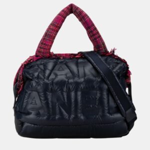 Chanel Black Caviar Skin Grained Calf Coco Mark Shoulder Bag