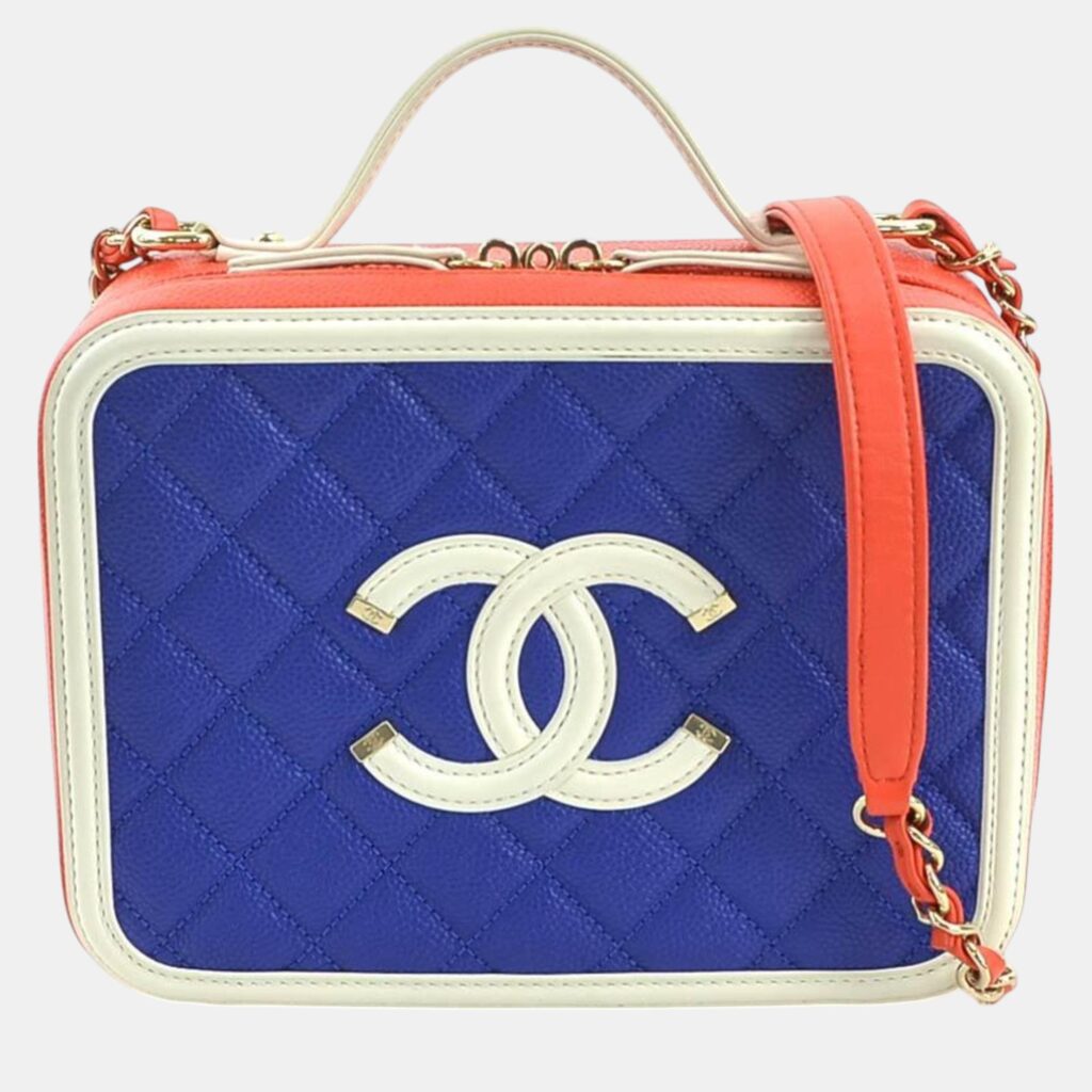 Chanel Tricolour Quilted Leather CC Filigree Shoulder Bag