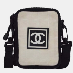 Chanel Beige /Black Travel Sport Line Shoulder Bag