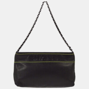 Chanel Black Lambskin Chain Shoulder Bag